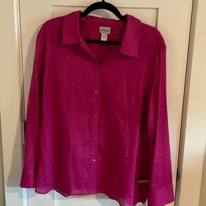 Chico's Fuchsia Button-Down Shirt